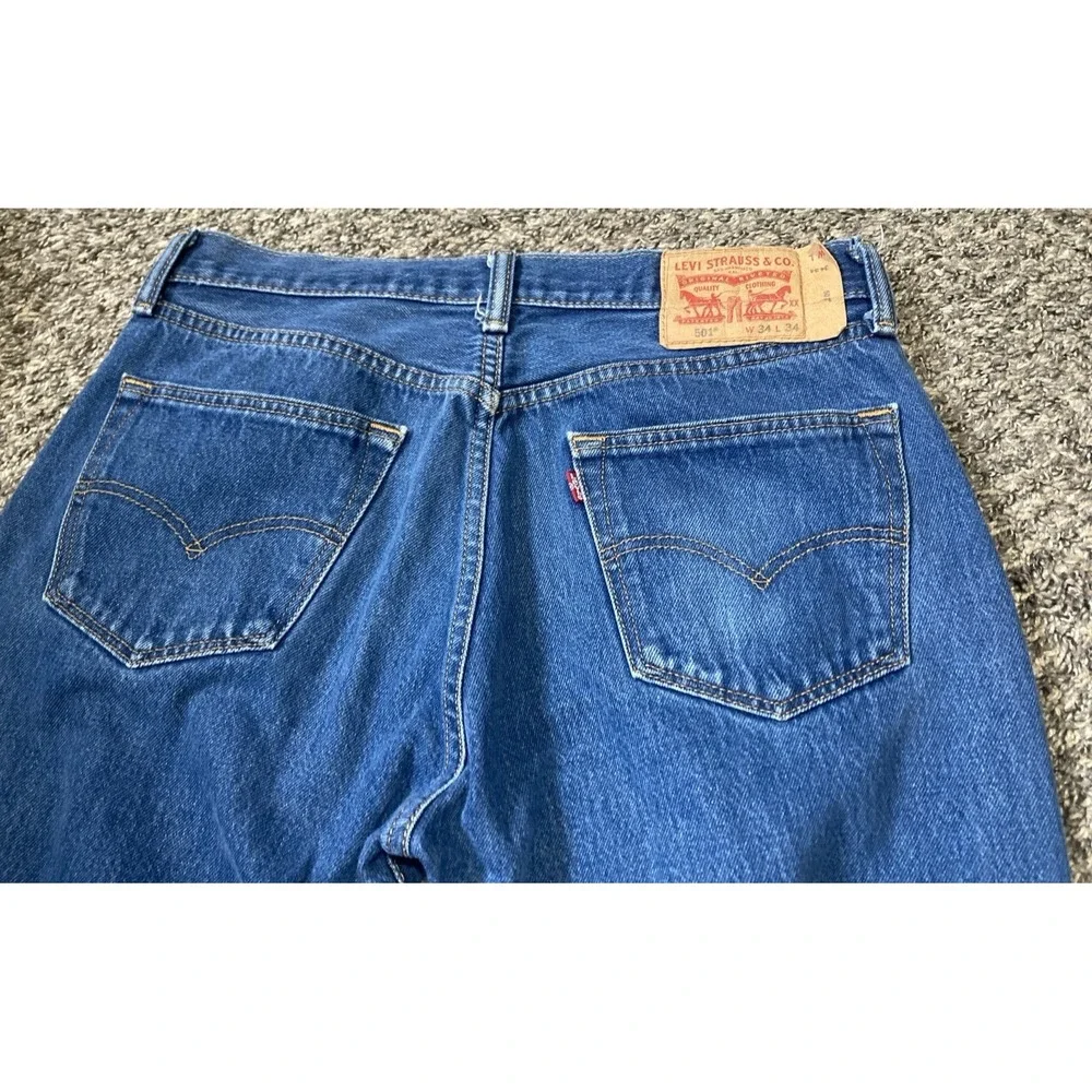 Levi's 501 XX Jeans Mens W34 L34 Actual 34x29 Button Fly Straight Leg Vintage